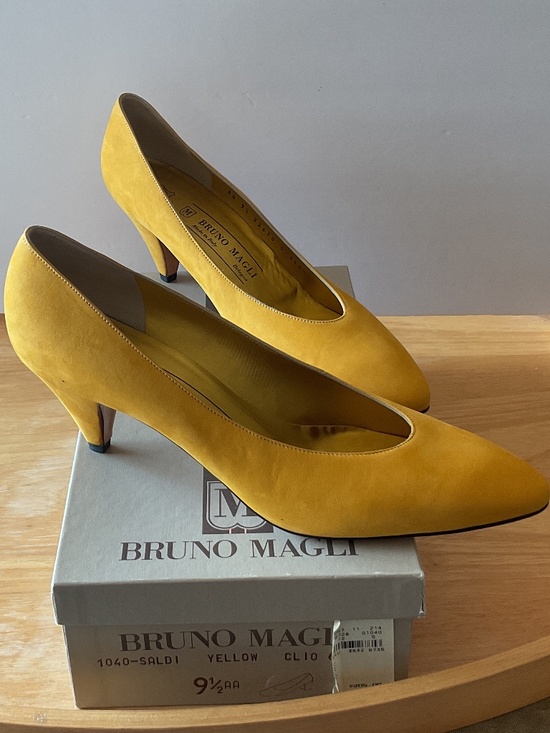 Bruno Magli Shoes - BRUNO MAGLI SUEDE PUMPS yellow 9.5 AA